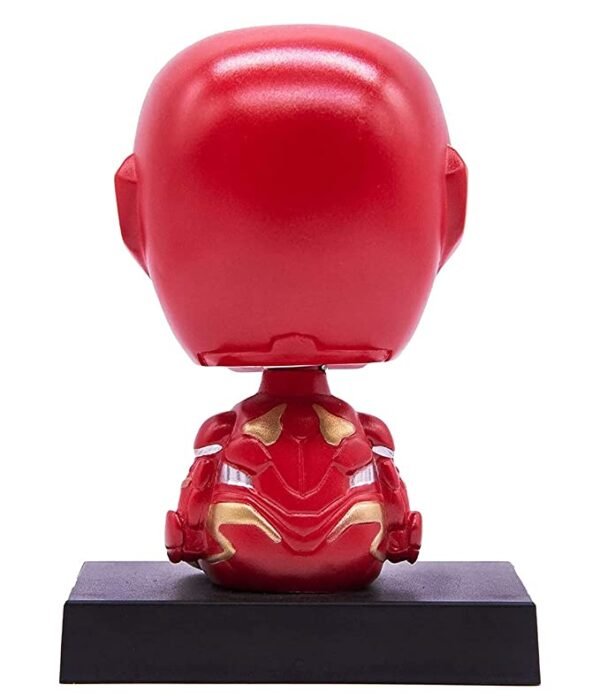 Back side image of Iron man bobble head action figure