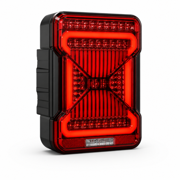 Premium Red Color X Shape Tail Light For Thar