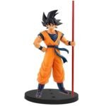 Standing Goku with a Bamboo Stick in Hand Car Dashboard Statue