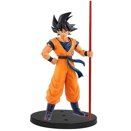 Standing Goku with a Bamboo Stick in Hand Car Dashboard Statue