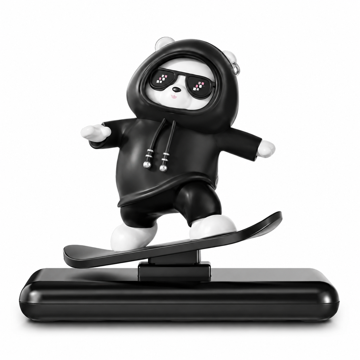 Cute Black Color Skateboarding Sliding Panda