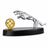 Silver Jaguar with Rotating Gold Coin Car Air Freshener